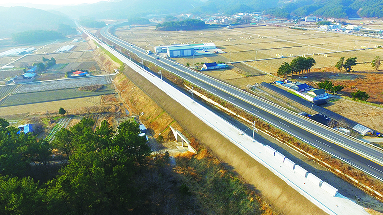 Section 1 of the main earthwork at the time of construction